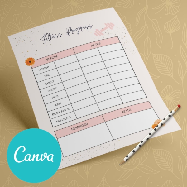 Fitness Canva Planner