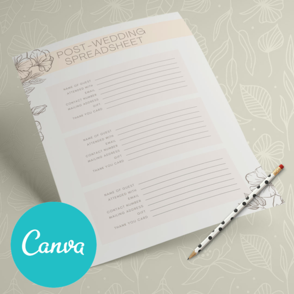 Wedding Canva Planner